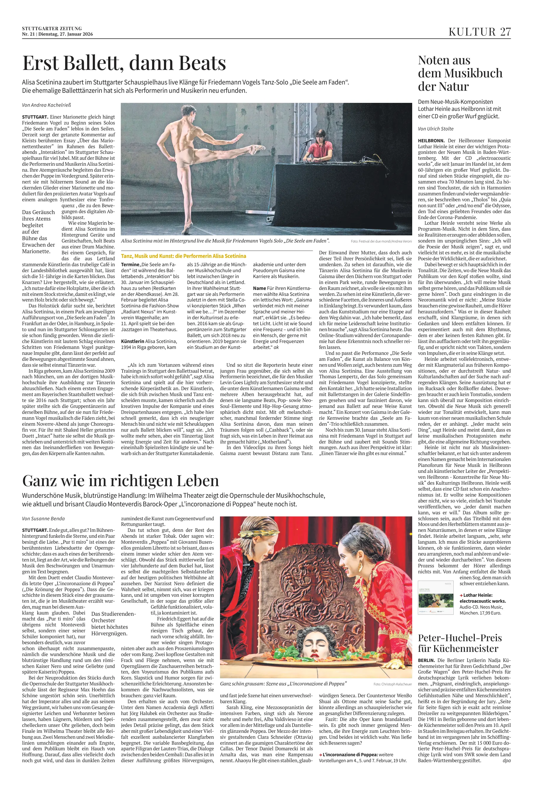 Erst Ballett, dann Beats – page 1